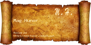 Mag Hunor névjegykártya